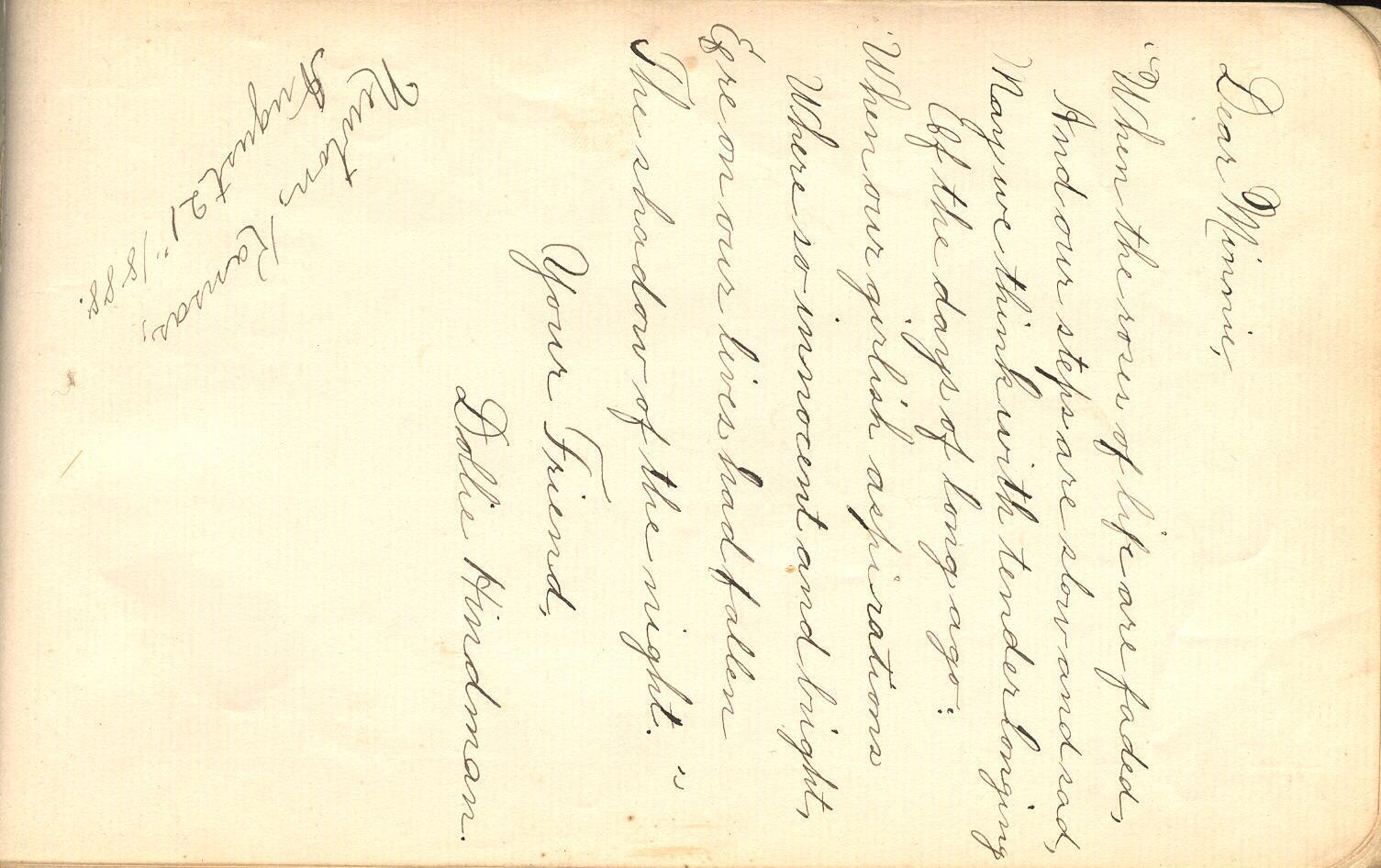 minnie barnums autograph book